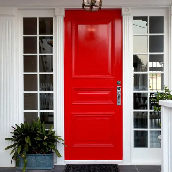 Bright Red front door